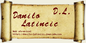 Danilo Latinčić vizit kartica
